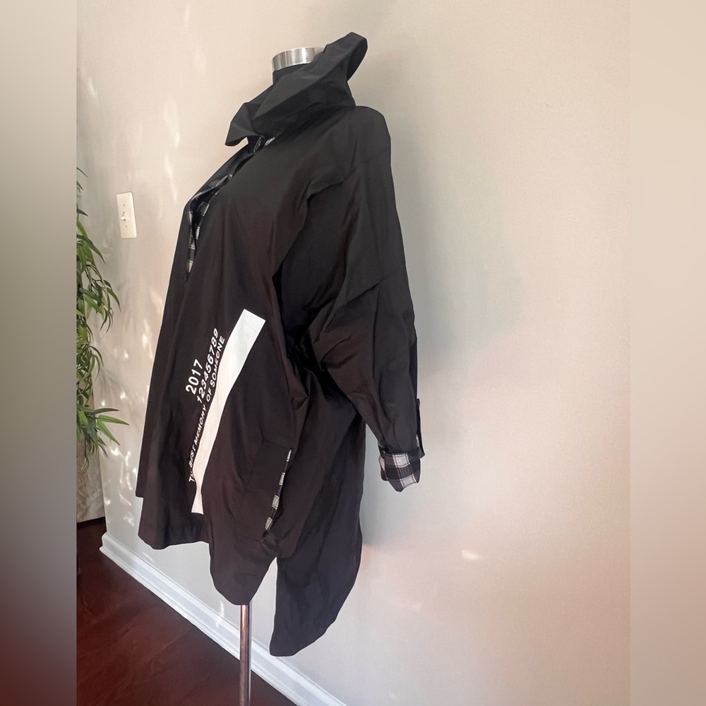 NWT Darkwin Black Lightweight Statement Jacket XX… - image 6